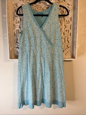 fresh produce Light Aqua Paisley Wrap Midi Dress